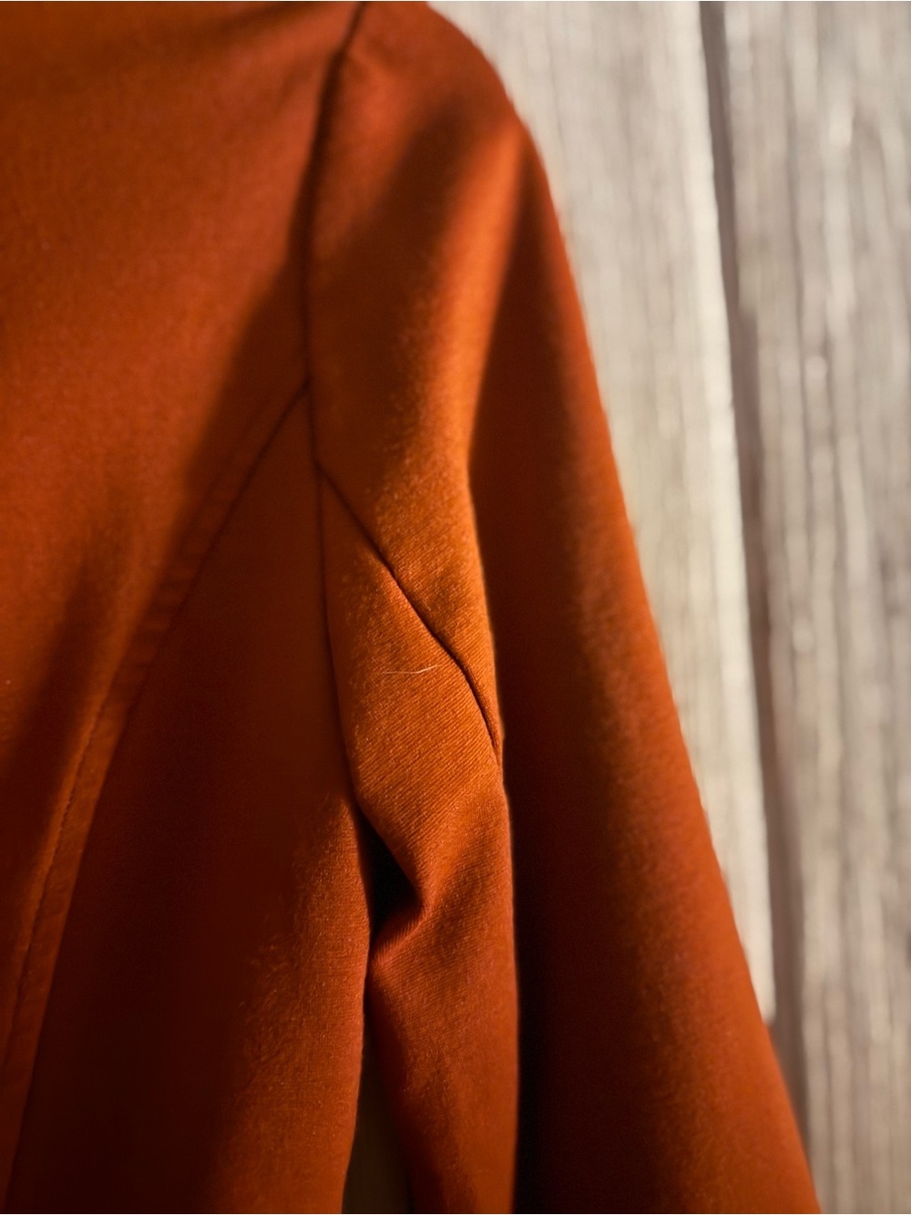 INC International Concepts Rust Orange Ruffle Cropped Blazer - Picture 8 of 10
